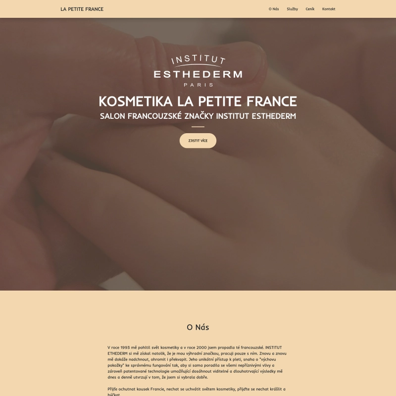Krášlit & Hýčkat - Webová stránka pro kosmetické služby a produkty.