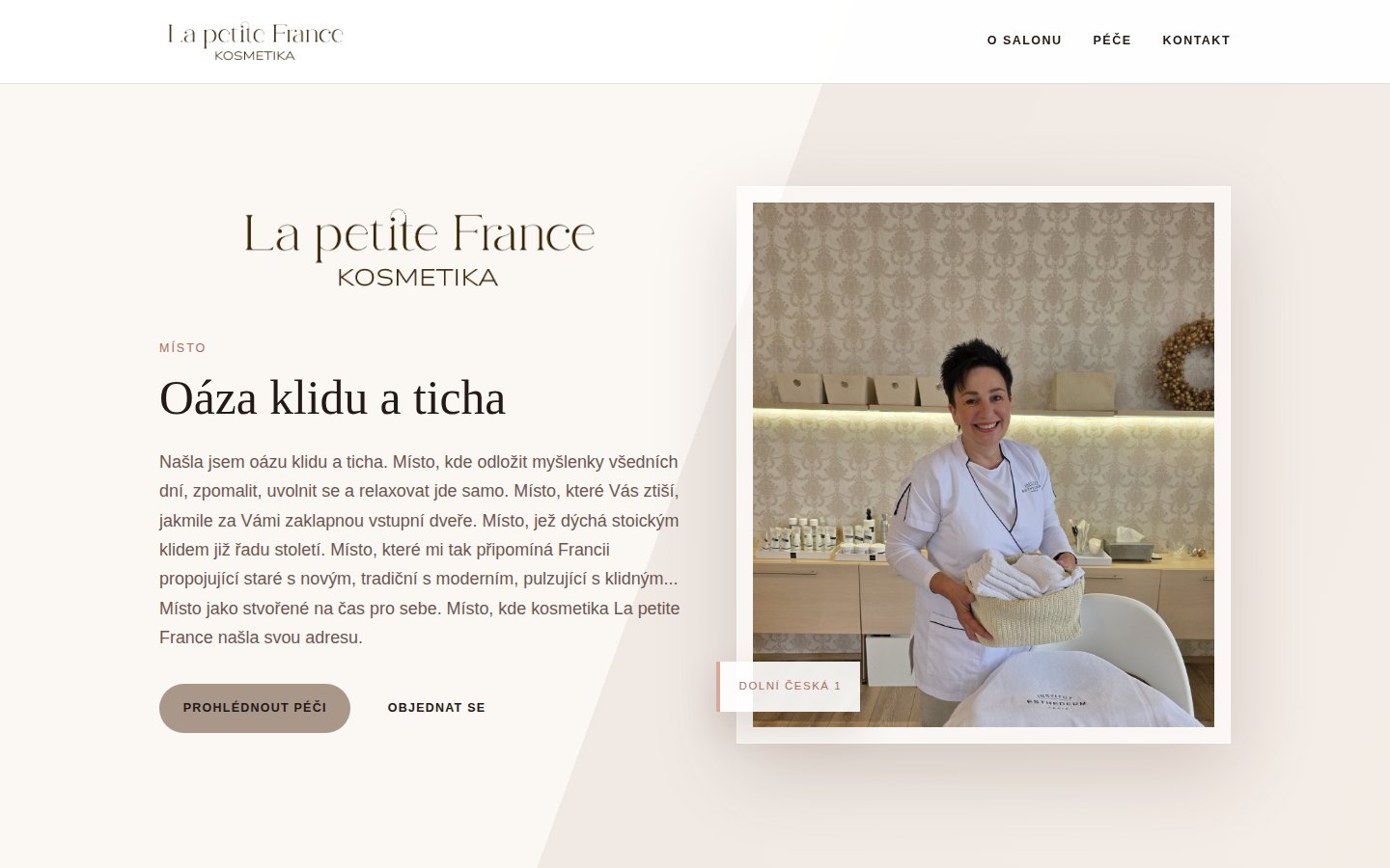 Krášlit & Hýčkat - Webová stránka pro kosmetické služby a produkty.